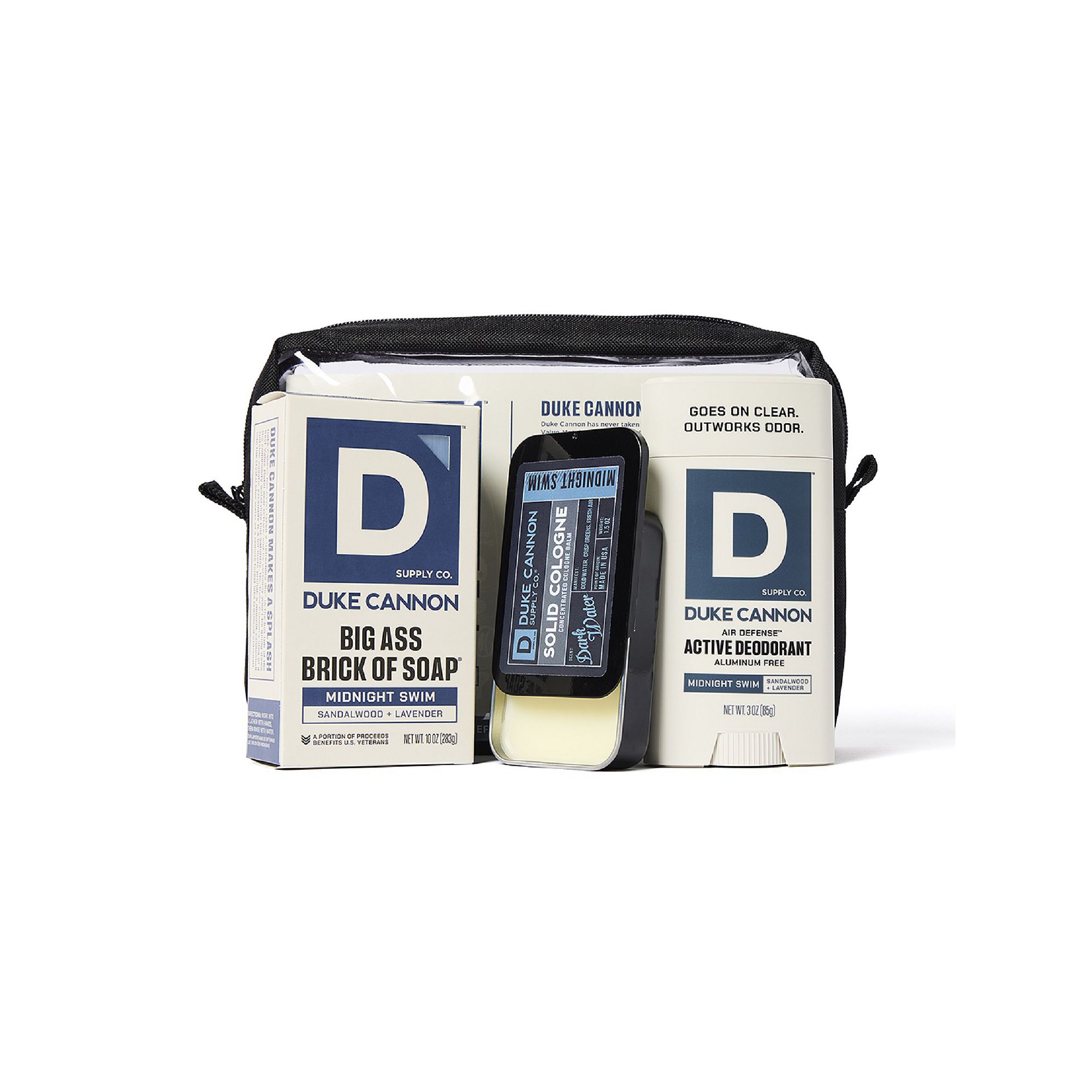 Duke Cannon Supply Co. Skinny Dipper Midnight Swim Gift Set, Black Swim