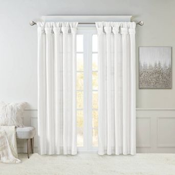 Madison Park Natalie 2-Pack Twist Tab Lined Room Darkening Window Curtain Panels