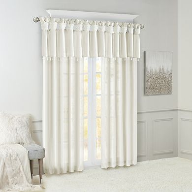 Madison Park Natalie 2-Pack Twist Tab Lined Room Darkening Window Curtain Panels