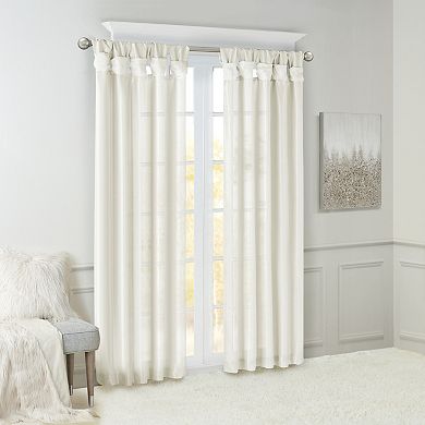 Madison Park Natalie 2-Pack Twist Tab Lined Room Darkening Window Curtain Panels