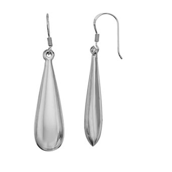 Karat Rush Sterling Silver Polished Teardrop Drop Earring