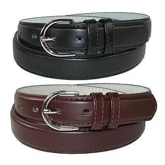 Ctm Women's Leather 1 1/8 Inch Dress Belt (pack Of 2 Colors)