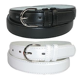 Ctm Women's Leather 1 1/8 Inch Dress Belt (pack Of 2 Colors)