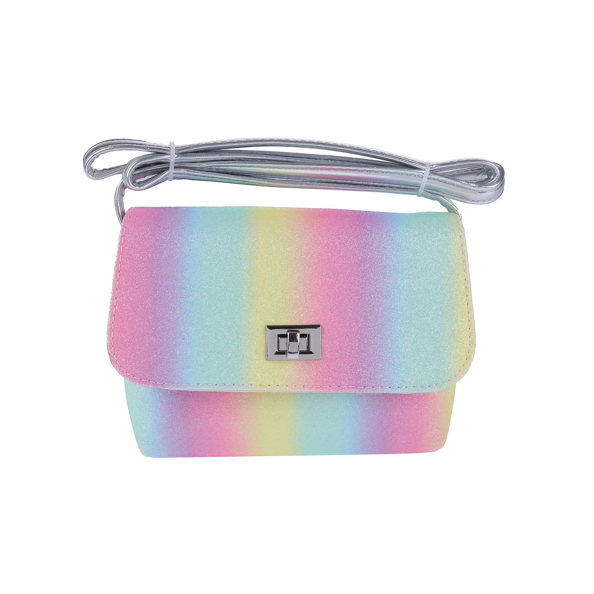 Girls Elli by Capelli Rainbow Fine Glitter Crossbody Bag