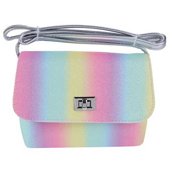 Girls Elli by Capelli Rainbow Fine Glitter Crossbody Bag