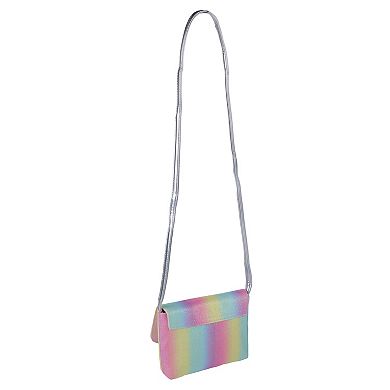 Girls Elli by Capelli Rainbow Fine Glitter Crossbody Bag