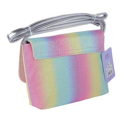 Girls Elli by Capelli Rainbow Fine Glitter Crossbody Bag