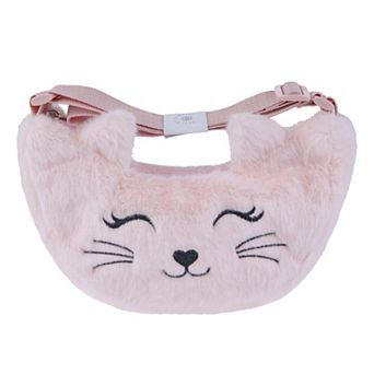 Girls Elli by Capelli Cat Faux-Fur Crescent Bag