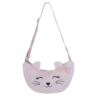 Girls Elli by Capelli Cat Faux-Fur Crescent Bag