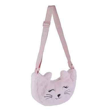 Girls Elli by Capelli Cat Faux-Fur Crescent Bag