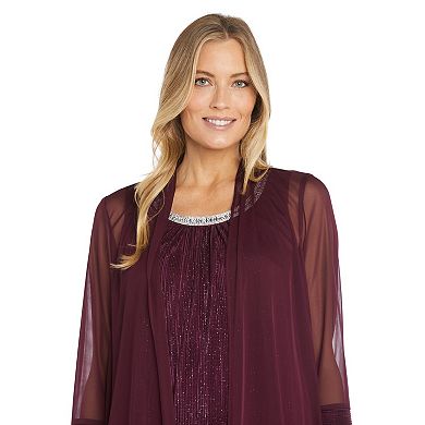 Women's R&M Richards 2-Piece Glitter Dress & Jacket Set