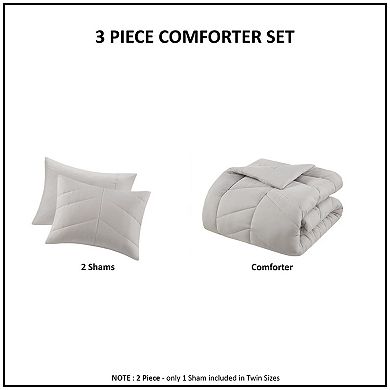 Intelligent Design Alden Quilted Chevron Comforter Set