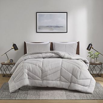 Intelligent Design Alden Quilted Chevron Comforter Set