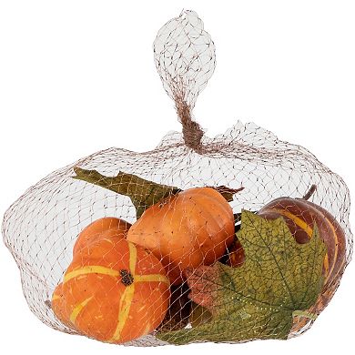Northlight 10-Piece Autumn Harvest Artificial Pumpkin, Gourd, Acorn & Leaf Decoration Set