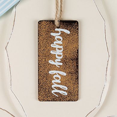 Northlight Beige Happy Fall Wooden Pumpkin Fall Harvest Decoration