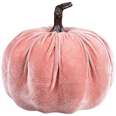 Northlight Pink Velour Pumpkin Fall Harvest Decoration
