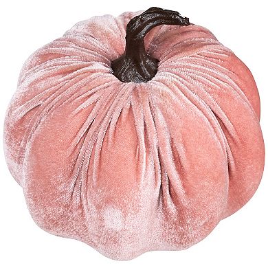 Northlight Pink Velour Pumpkin Fall Harvest Decoration