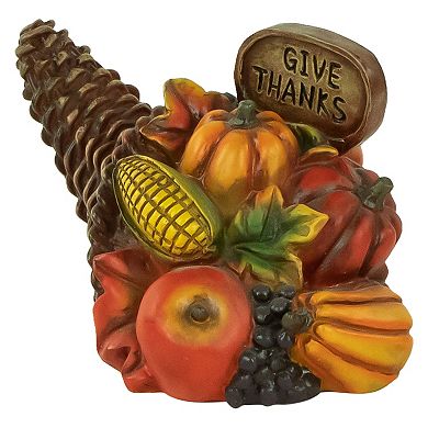 Northlight Fall Harvest "Give Thanks" Cornucopia Decoration