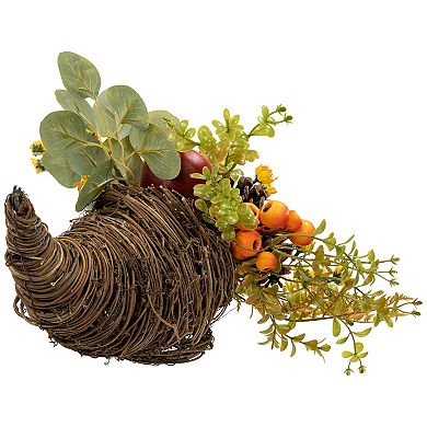 Northlight Fall Harvest Apples & Pears Cornucopia Decoration