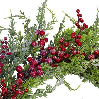 Northlight Frosted Red Berries Artificial Christmas Wreath