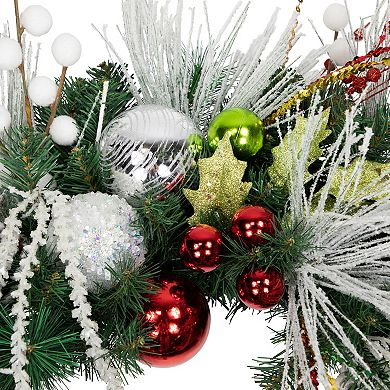 Northlight 40" Snowmen and Icicles Pine Artificial Wreath