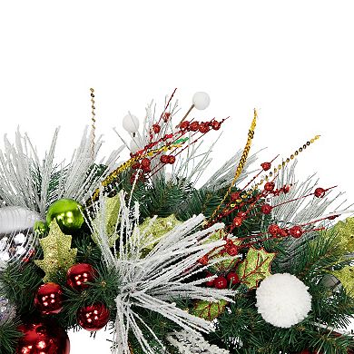 Northlight 40" Snowmen and Icicles Pine Artificial Wreath