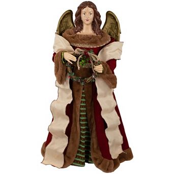 Northlight 3-ft. Red and Brown Angel Christmas Tree Topper