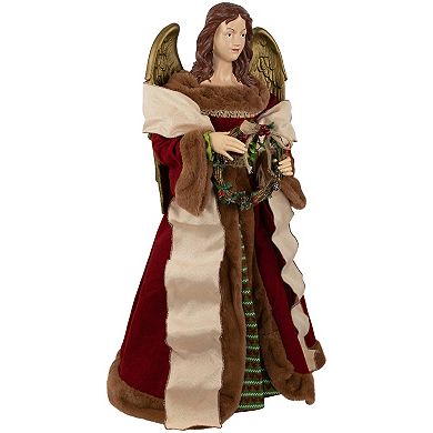 Northlight 3-ft. Red and Brown Angel Christmas Tree Topper
