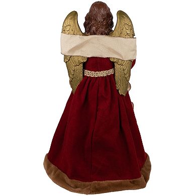 Northlight 3-ft. Red and Brown Angel Christmas Tree Topper