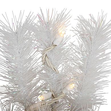 Northlight Pre-Lit White Alaskan Pine Artificial Christmas Wreath
