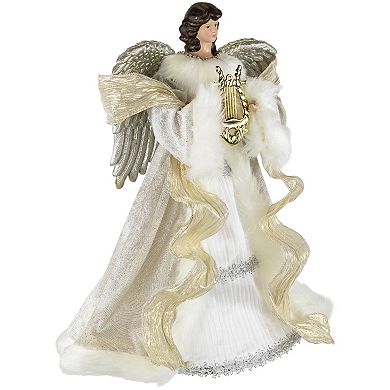 Northlight White and Silver Angel Christmas Tree Topper