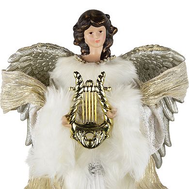 Northlight White and Silver Angel Christmas Tree Topper