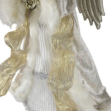 Northlight White and Silver Angel Christmas Tree Topper