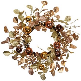 Northlight Ball Ornament Glittered Artificial Christmas Wreath