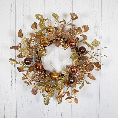 Northlight Ball Ornament Glittered Artificial Christmas Wreath