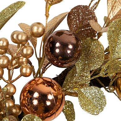 Northlight Ball Ornament Glittered Artificial Christmas Wreath