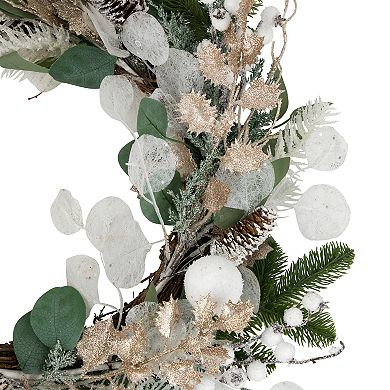 Northlight Sage Green and White Artificial Christmas Wreath