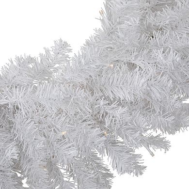 Northlight Pre-Lit LED White Canadian Pine Artificial Christmas Wreath