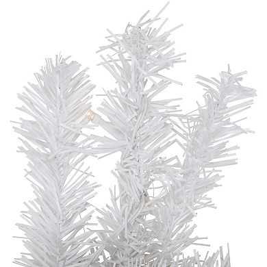 Northlight Pre-Lit LED White Canadian Pine Artificial Christmas Wreath