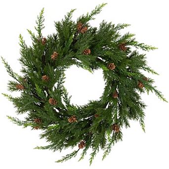 Northlight Cypress and Pine Cone Artificial Christmas Wreath