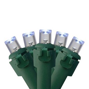 Northlight 50 Battery Operated Pure White LED Wide Angle Christmas Lights