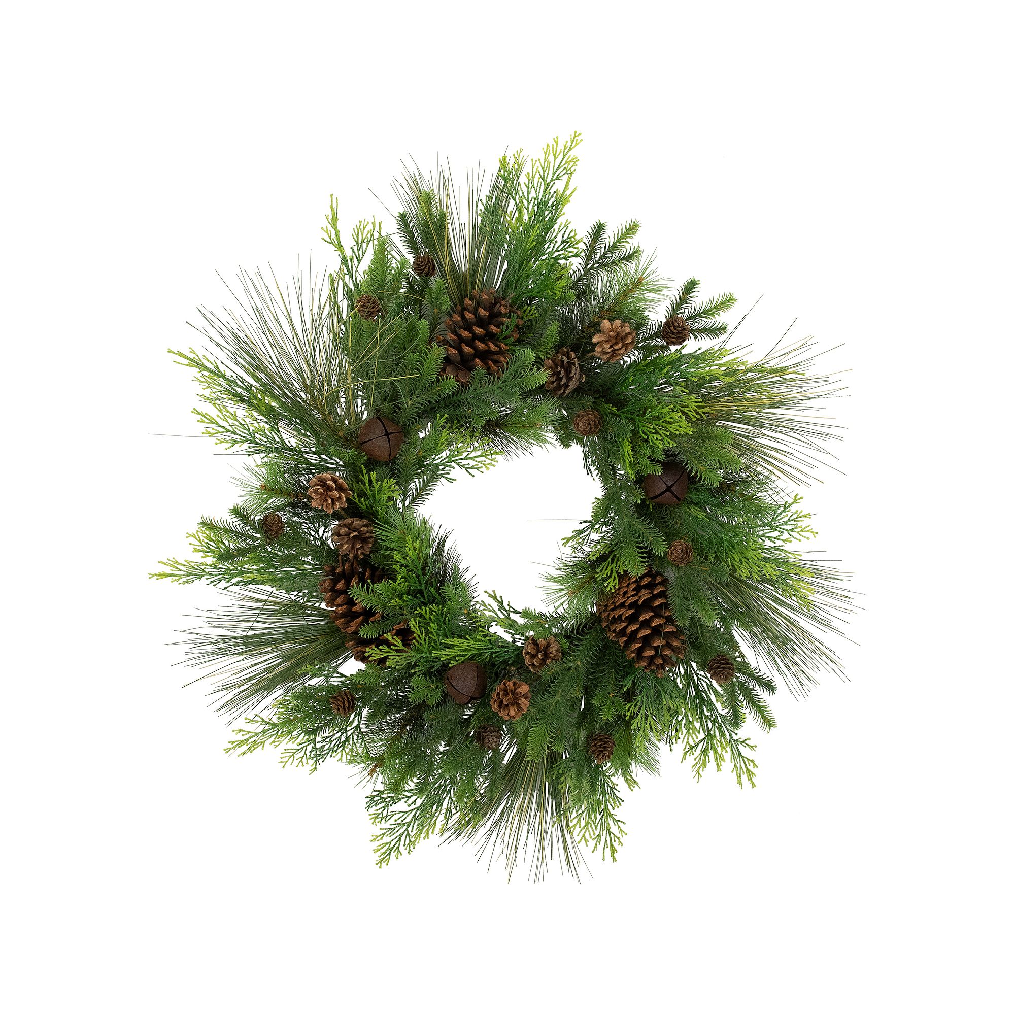 Northlight Real Touch™️ Pinecones & Jingle Bells Artificial Christmas W