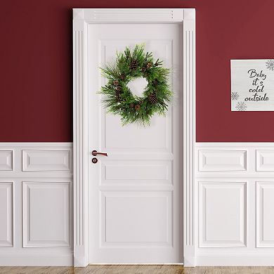 Northlight Real Touch™️ Pinecones & Jingle Bells Artificial Christmas Wreath