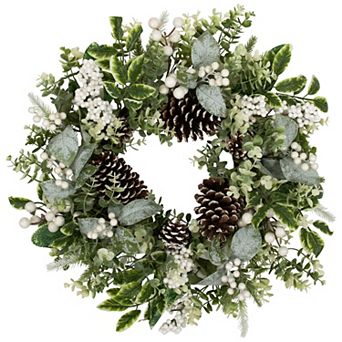 Northlight Real Touch™️ Frosted Pinecones & Berries Artificial Christmas Wreath