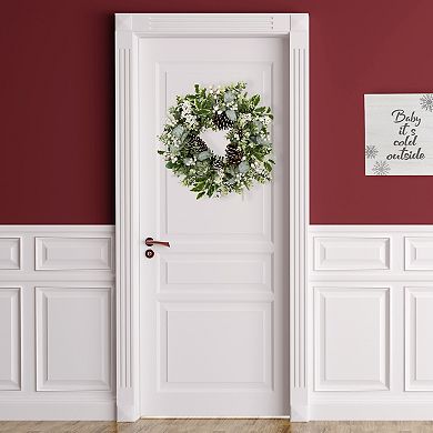 Northlight Real Touch™️ Frosted Pinecones & Berries Artificial Christmas Wreath