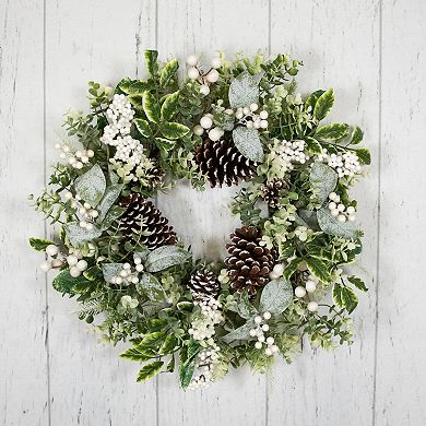 Northlight Real Touch™️ Frosted Pinecones & Berries Artificial Christmas Wreath