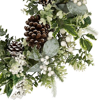 Northlight Real Touch™️ Frosted Pinecones & Berries Artificial Christmas Wreath