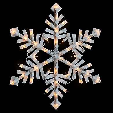 Northlight White Lighted Snowflake Christmas Outdoor Window Silhouette Decoration