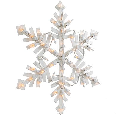 Northlight White Lighted Snowflake Christmas Outdoor Window Silhouette Decoration