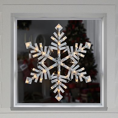 Northlight White Lighted Snowflake Christmas Outdoor Window Silhouette Decoration